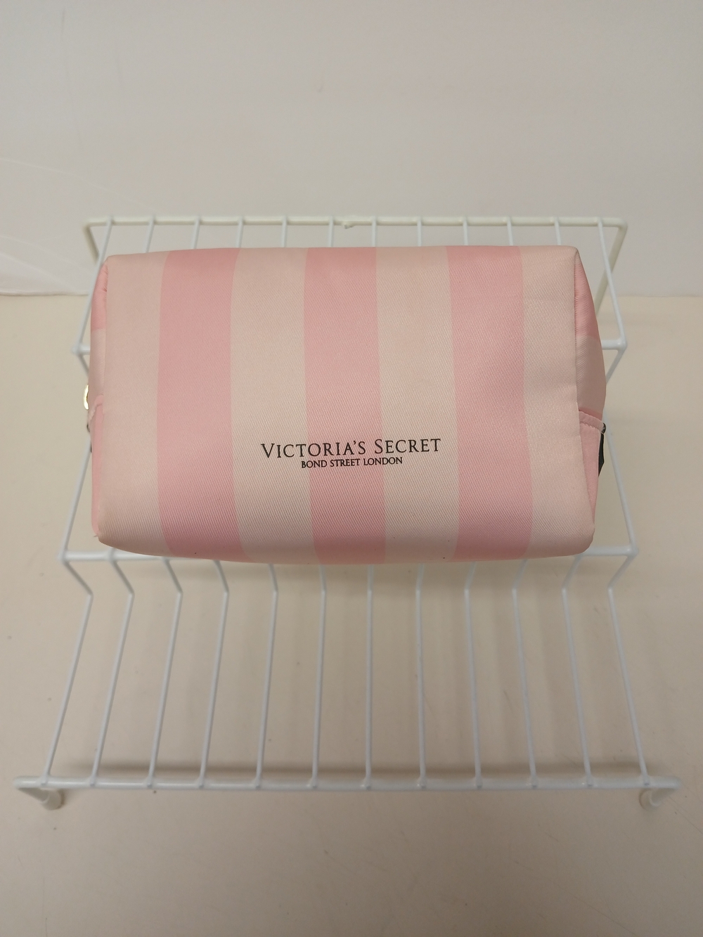 Victoria's Secret Pink & Blush Striped Travel Pouch